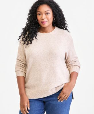 Plus Luxsoft Long-Sleeve Crewneck Sweater