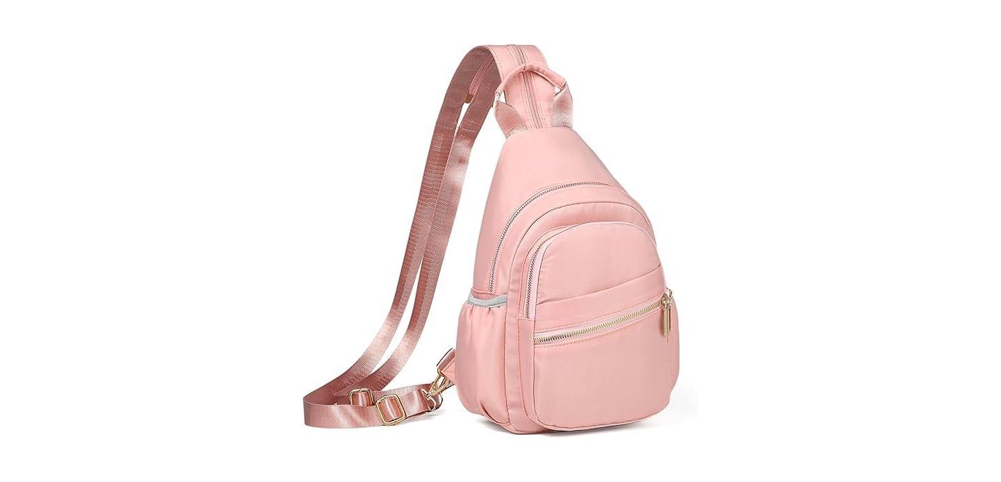 Рюкзак Urbanmax Small Crossbody Sling Bag for Women, Mini Sling Convertible, Chest Bag for Hiking Daypack, цвет: Розовый, вариант 1 — фото 4