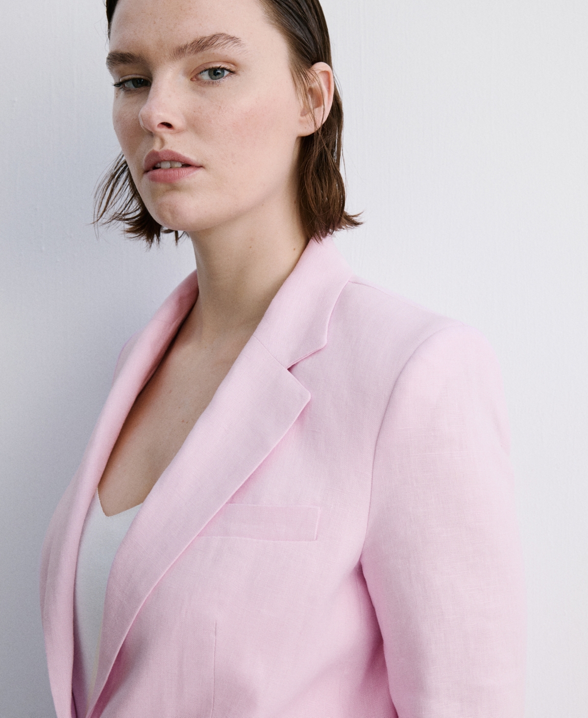 Mango Women's Linen Suit Blazer