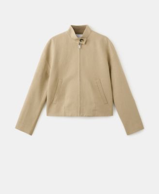 Women's Band Collar Linen Jacket