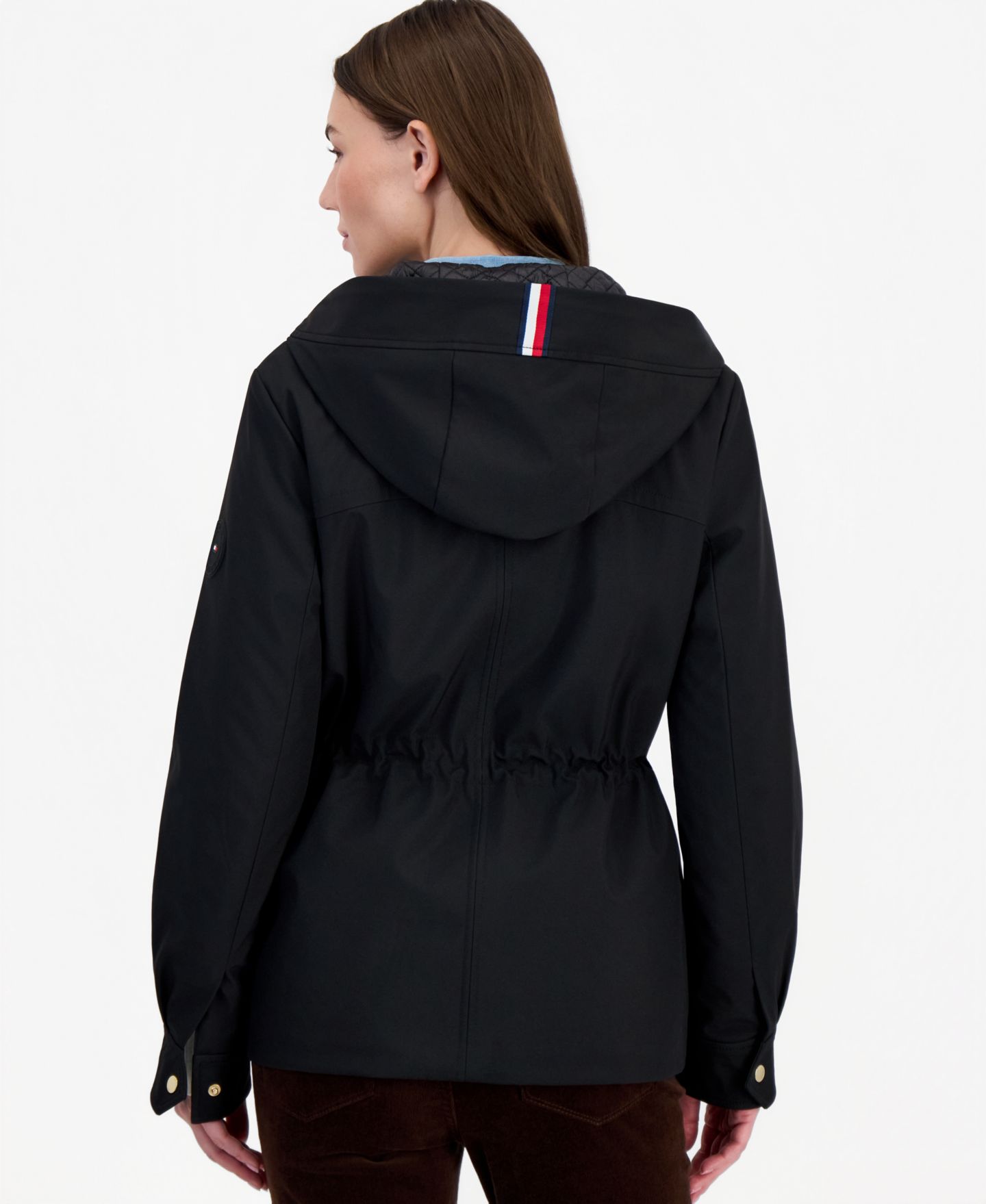 Женская куртка Tommy Hilfiger Zip-Front Hooded Anorak Jacket, Created for Macy's, цвет: Чёрный — фото 3