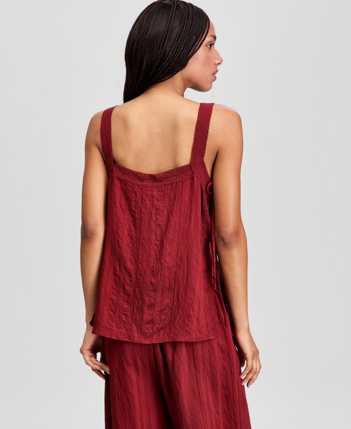 And Now This Women's Lace-Trim Side-Tie Tank Top, Macy's Exclusive