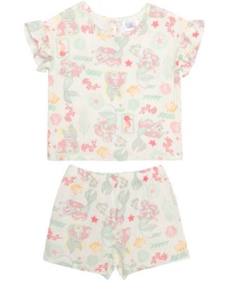 Girls' 2T-6X Printed T-Shirt and Shorts, 2-Piece Set