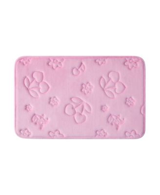 Cherry Bling Quilted Memory Foam Bath Mat, 20" x 32"