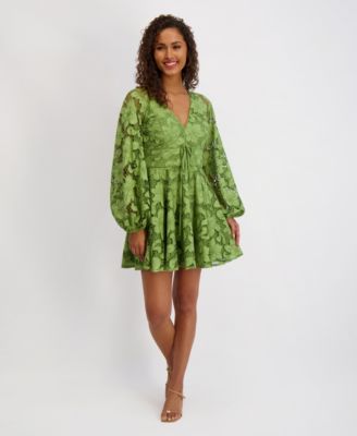 Women's Green Fit & Flare Mini Dresses | Macy's