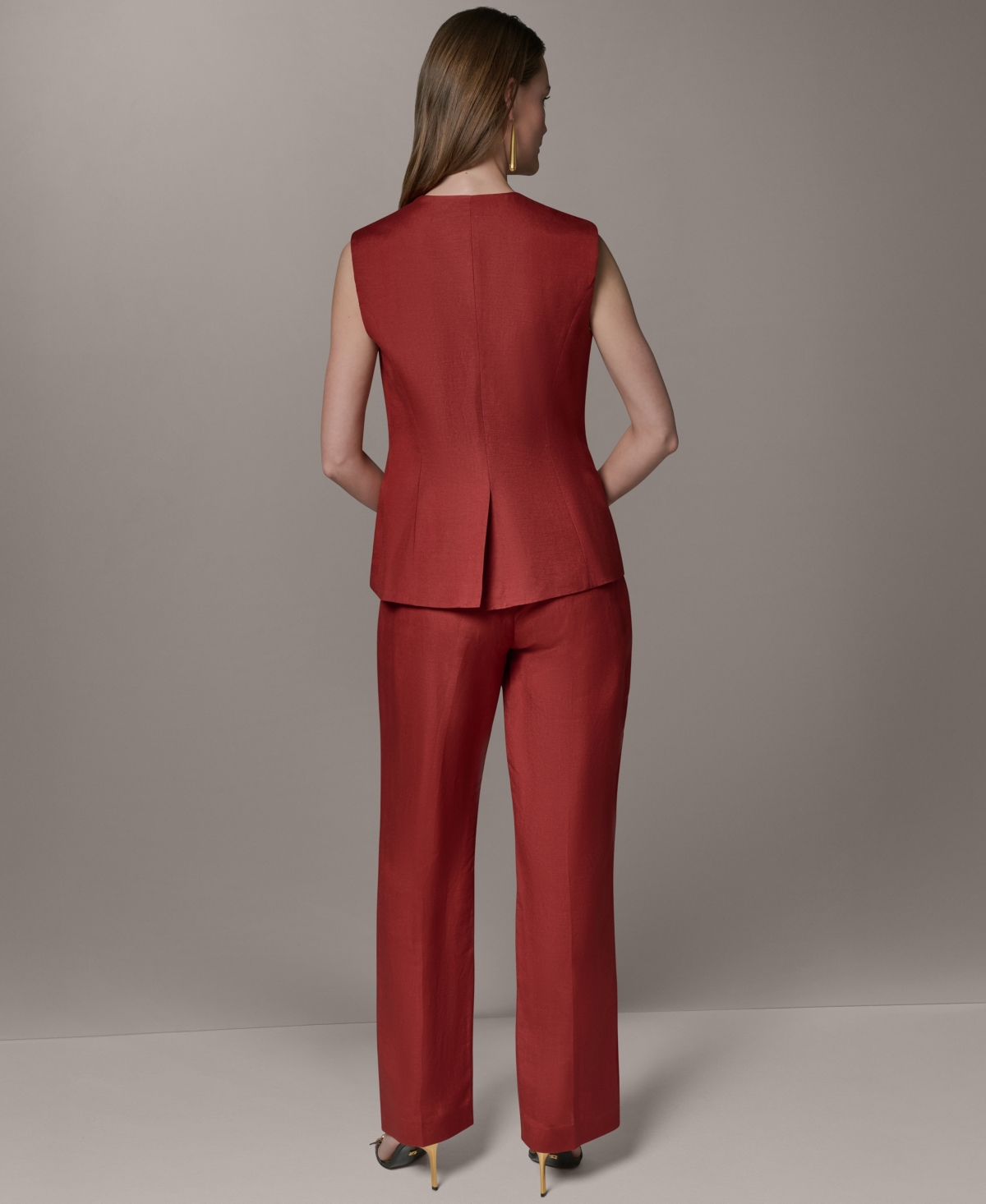 Donna Karan New York Women's Crewneck Sleeveless Vest