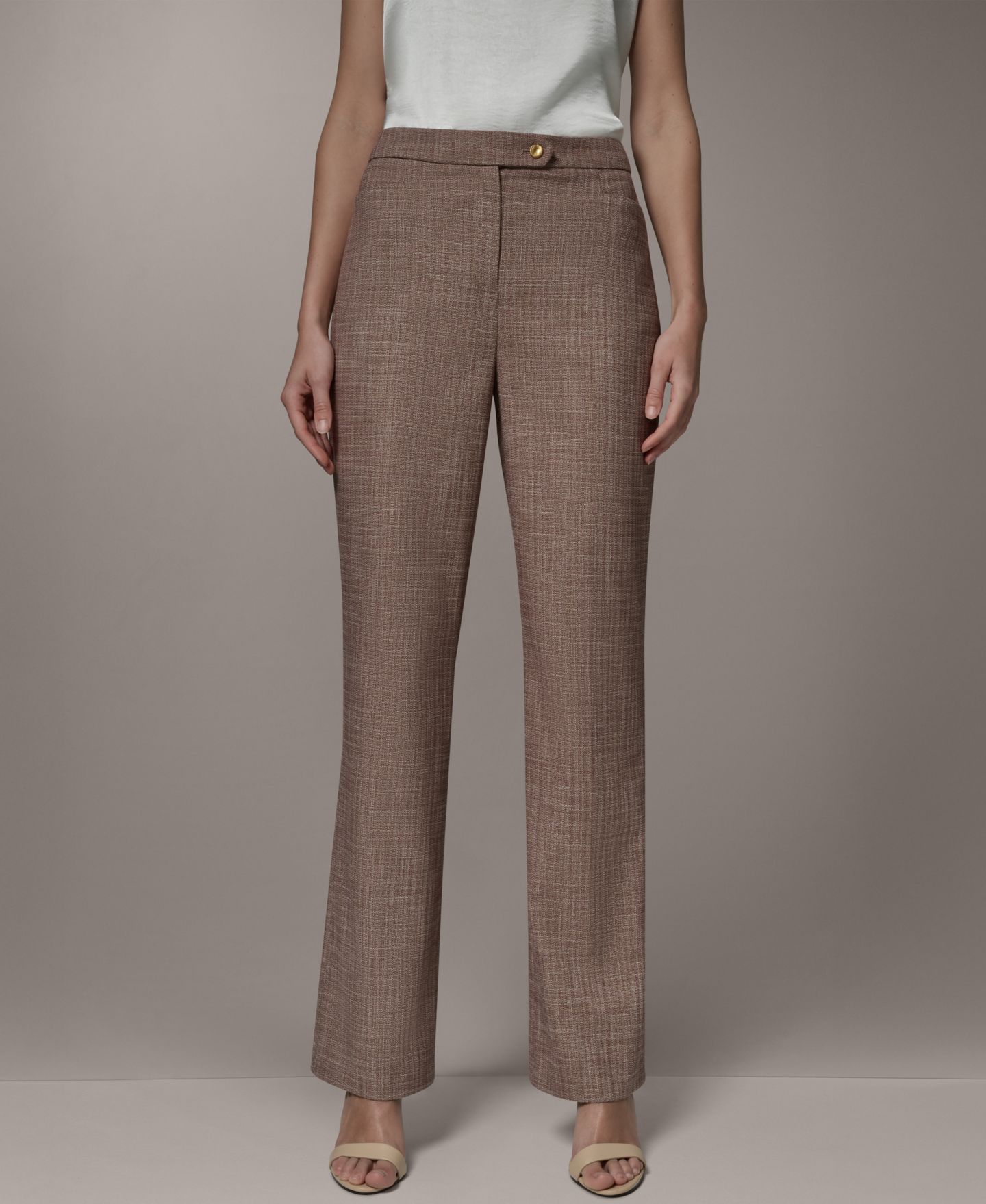 Женские брюки Donna Karan New York Mid-Rise Straight-Leg, цвет: Разноцветный — фото 1