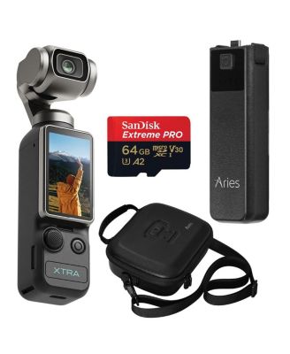Muse 4K Action Camera Bundle, Aries 4000mAh P-Bank, Carrying Case, 64GB SD Card