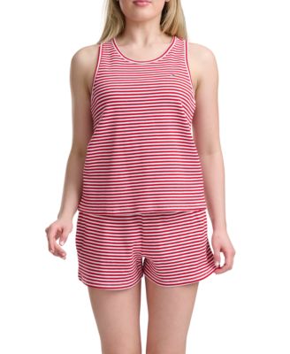 Women's Crewneck Tank Top and Boxer Shorts, 2-Piece Set