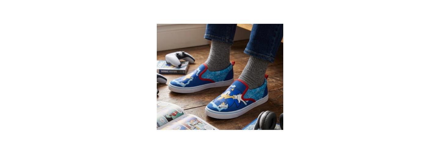 Кроссовки Sonic The Hedgehog Slip On Canvas Sneakers Comfort Fit Casual Wear для мальчиков, цвет: Синий — фото 6