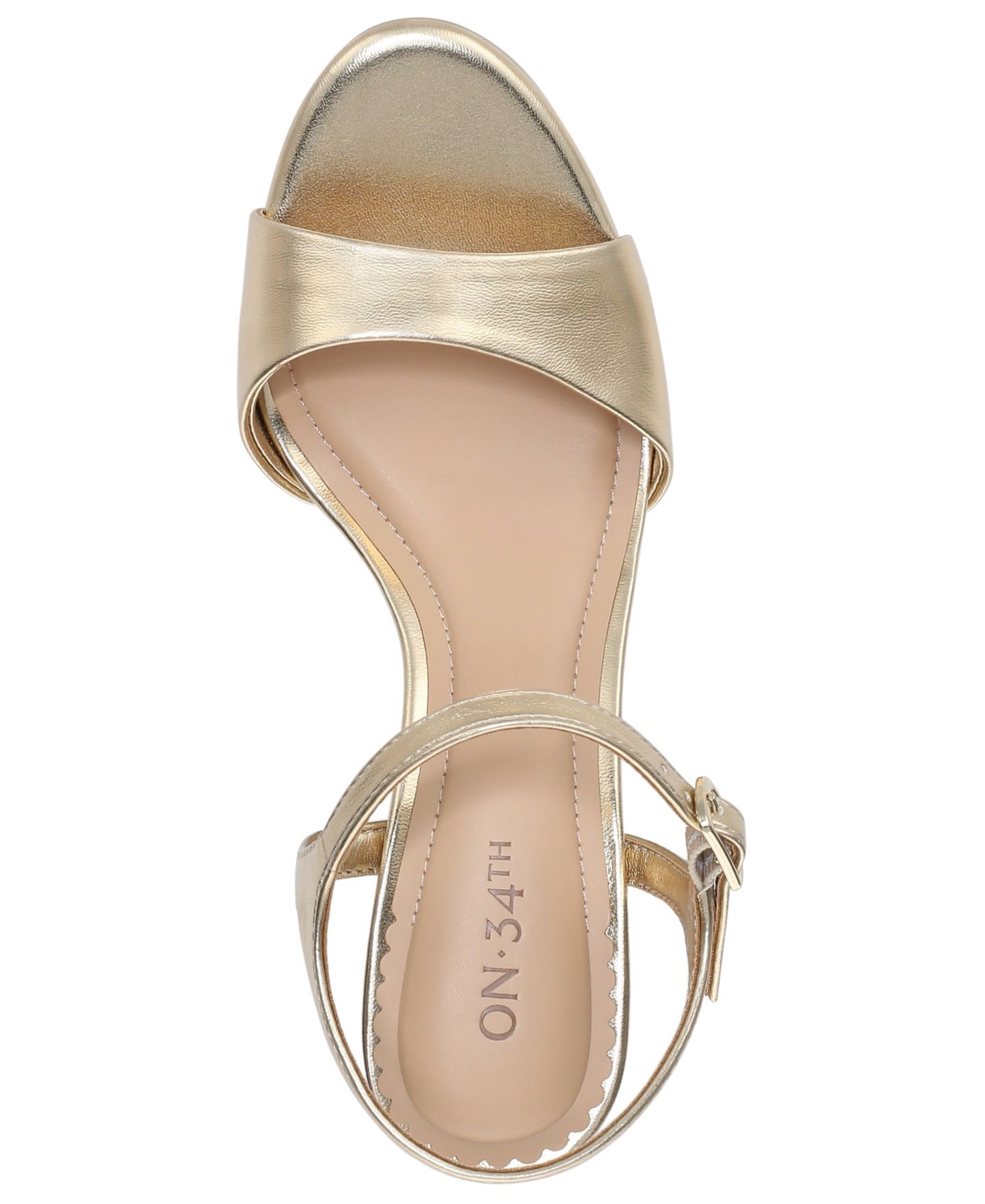 Женские сандалии On 34th Suzannahh Platform Dress Sandals, цвет: Светлый золотой металлик — фото 4