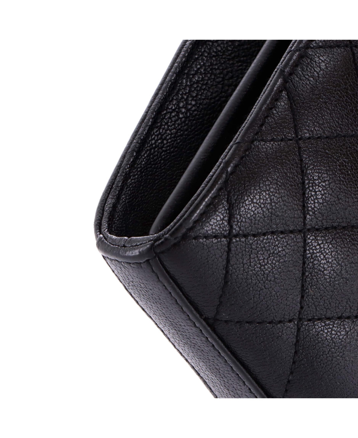 Pre-Owned Saint Laurent Medium Classic Monogram Chain Wallet Mixed Matelasse Leather