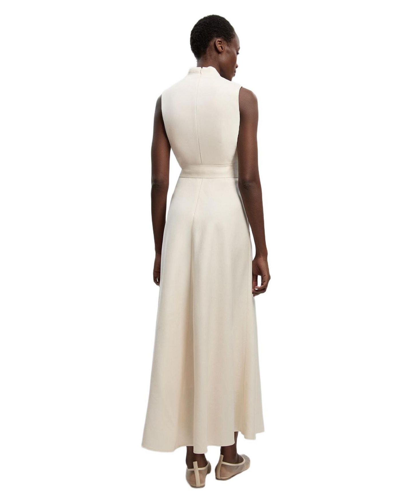Женское платье Karen Millen Tailored Linen Wrap Maxi, цвет: Слоновая кость — фото 4