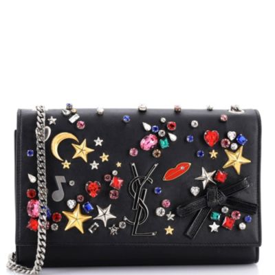 Medium Classic Monogram Crossbody Bag Embellished Leather