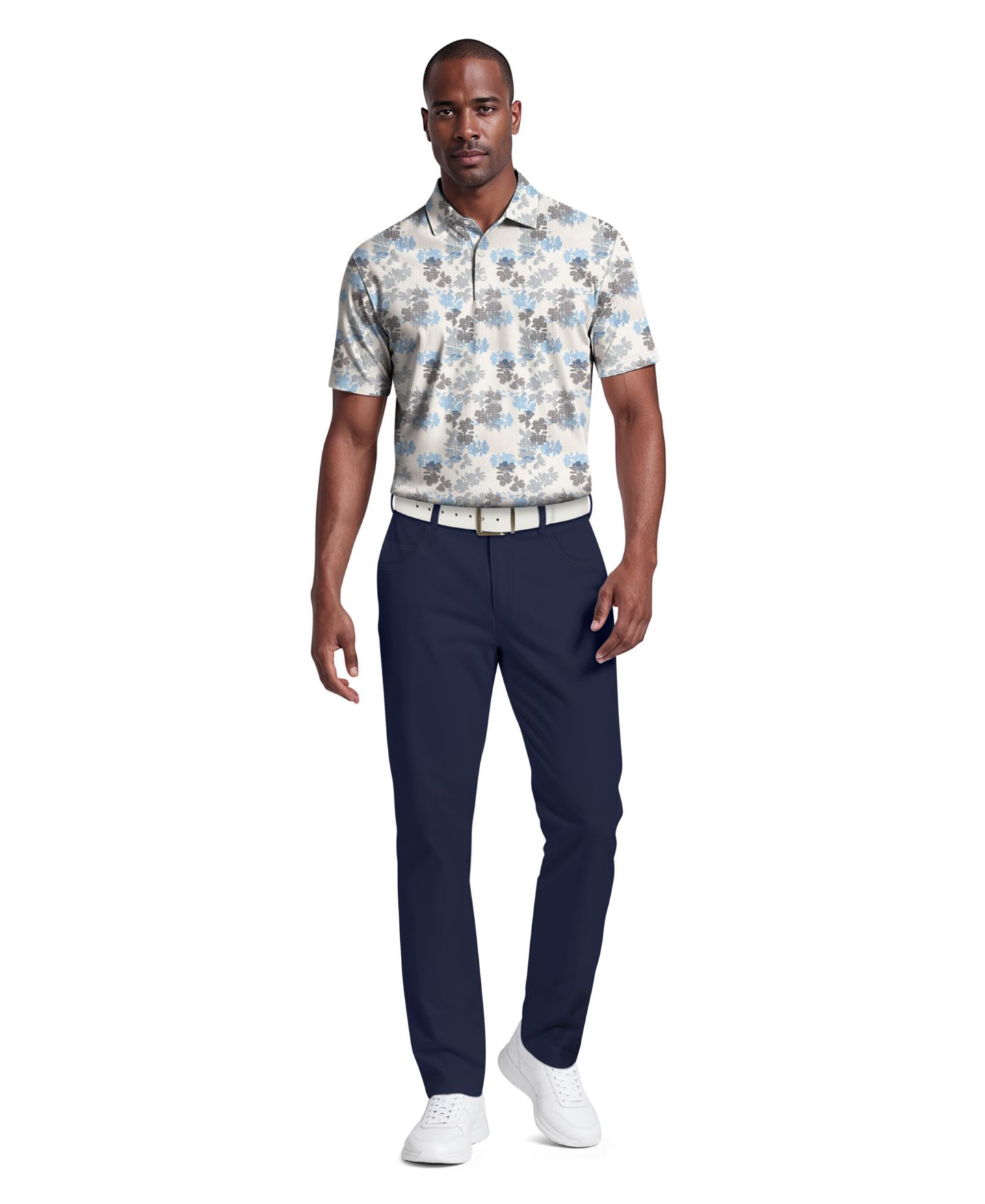 Мужское поло PGA TOUR Short-Sleeve Polo Shirt, цвет: Яркий белый — фото 2