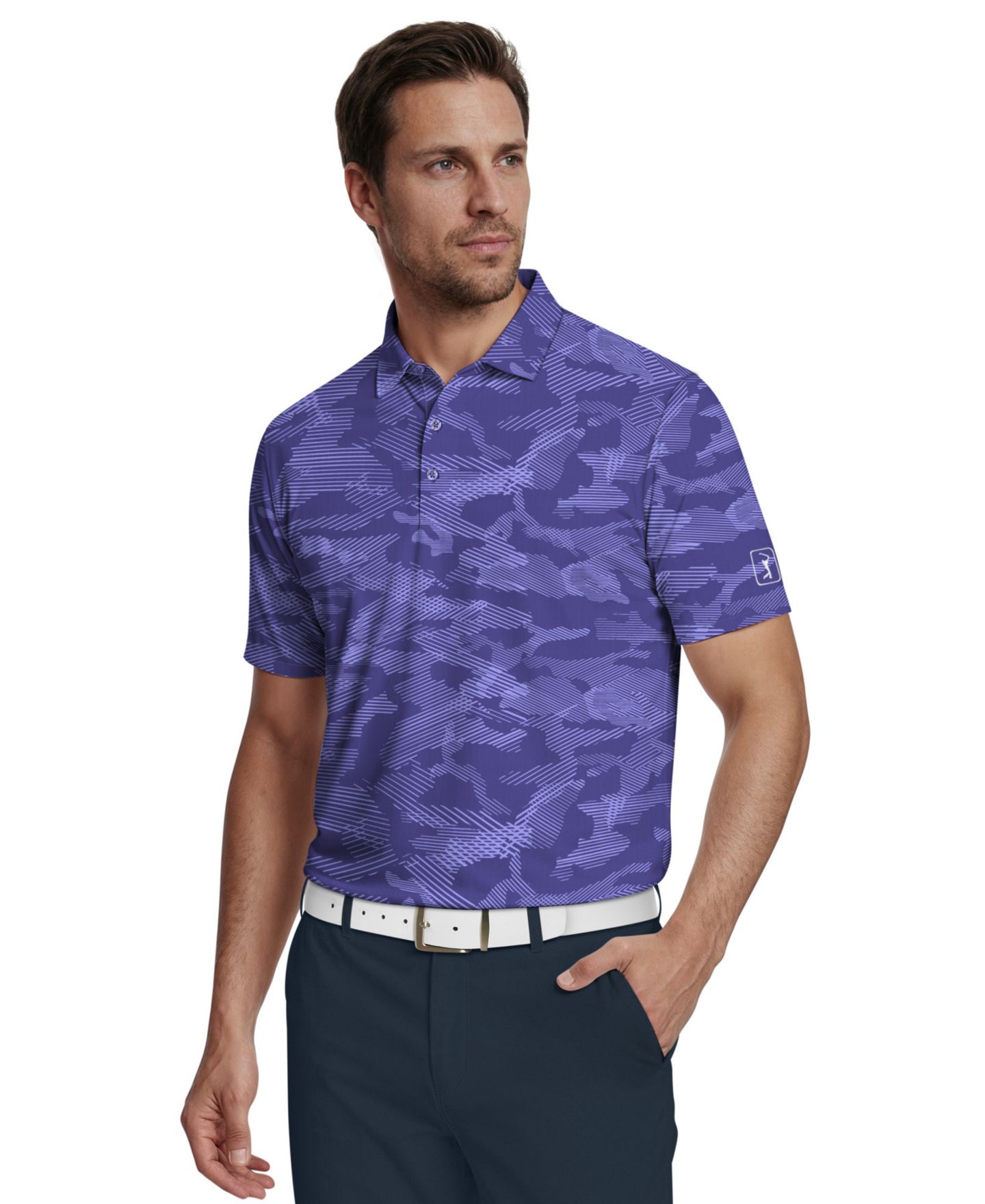 Мужское поло PGA TOUR Classic-Fit Polo Shirt, цвет: Синий — фото 1