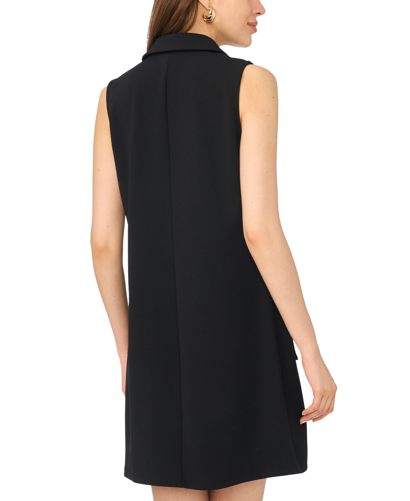Женское платье MSK Sleeveless Grommet Pocket Shift, цвет: Чёрный — фото 4