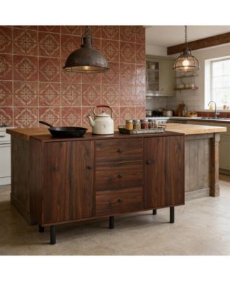 Accent Cabinet Console Storage Cabinet with 2 Cabinets 3 Drawers