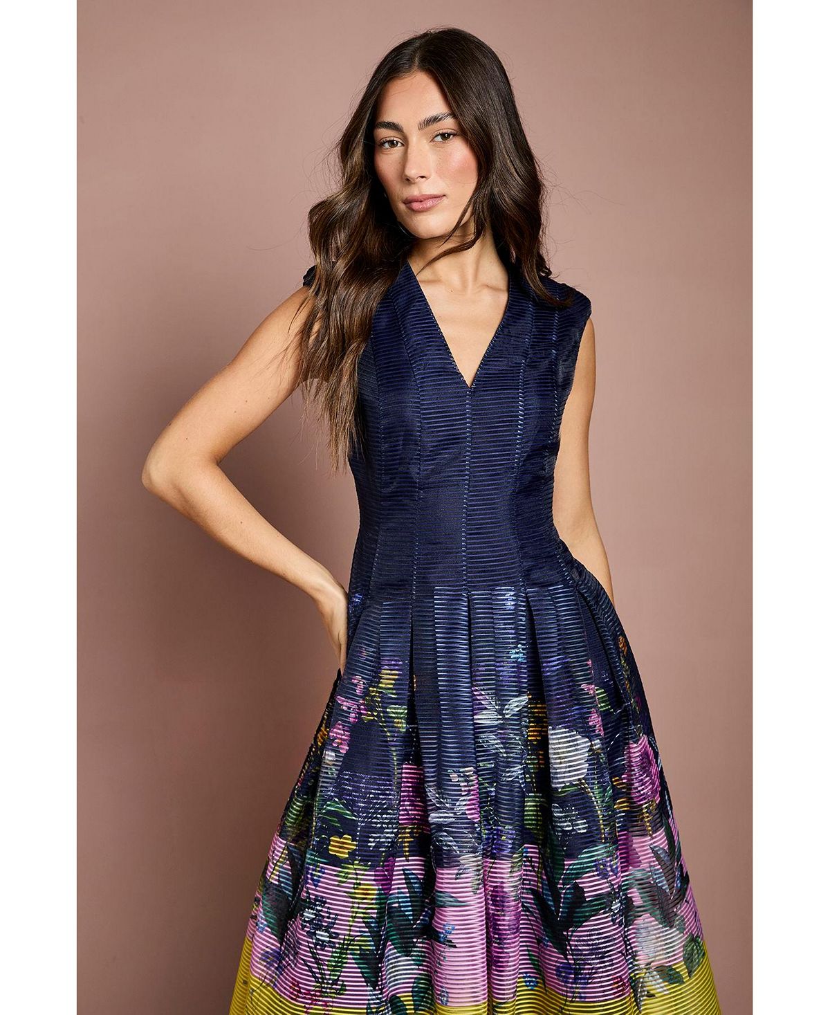 Coast Women's Burnout Drop Waist Midi Dress view 2 — MAYCSS fashion products