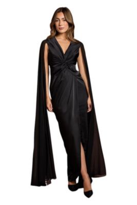 black cape for dress Black Sequin Mini Dress with Open Back & Padded Shoulders | Sparkly Cocktail  Party Dress for Women | Holiday & NYE Outfit main image 1