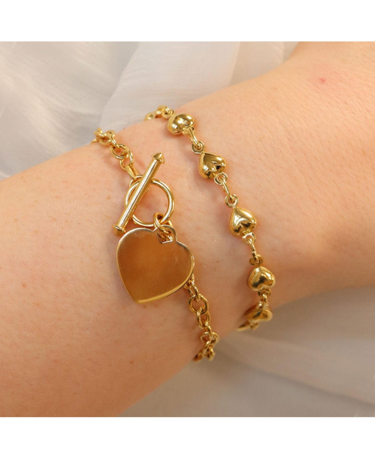 The Lovery Puffy Heart Bracelet 14K Gold-Plated Sterling Silver
