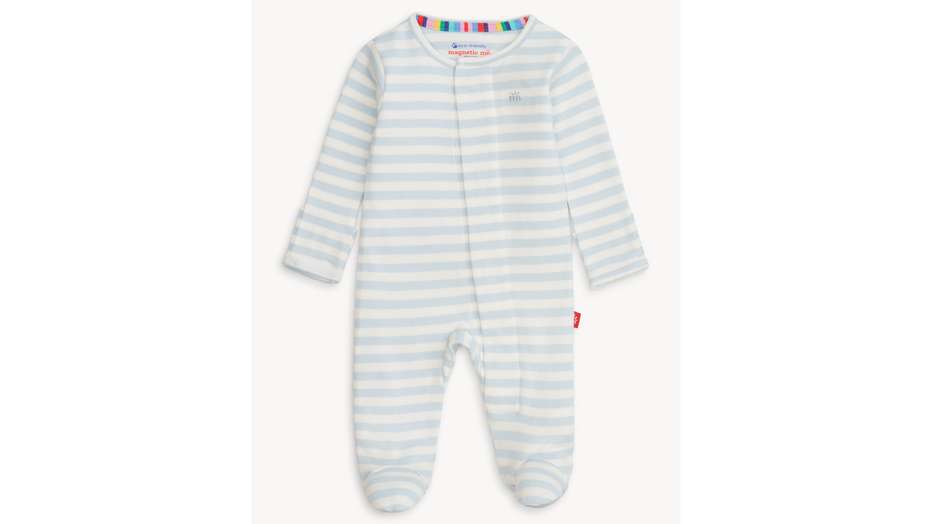 Magnetic Me Baby Boys' and Girls' Long-Sleeve Striped Coverall