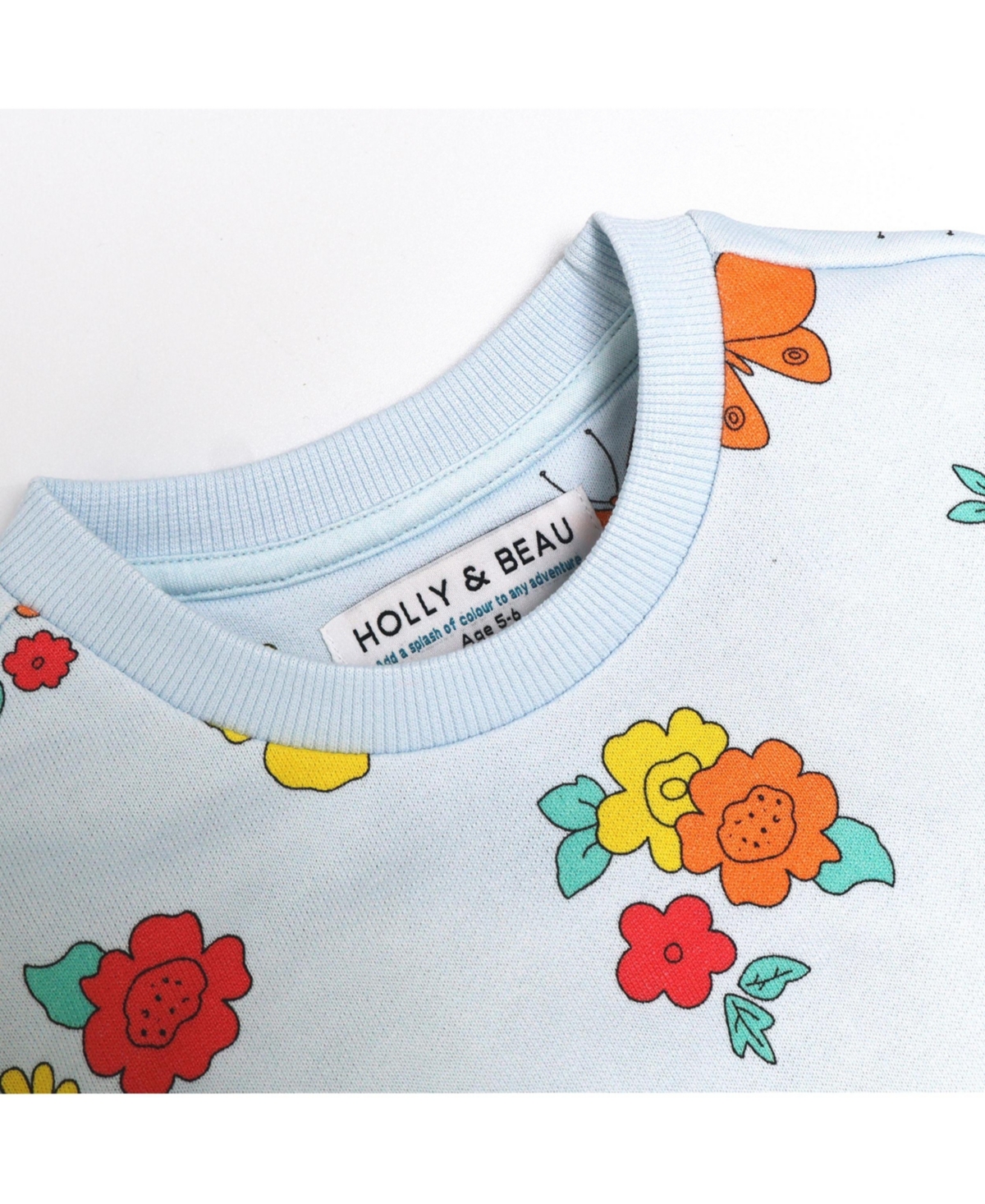 Holly and Beau Girls Long Sleeve Cotton Crew Neck Sweatshirt