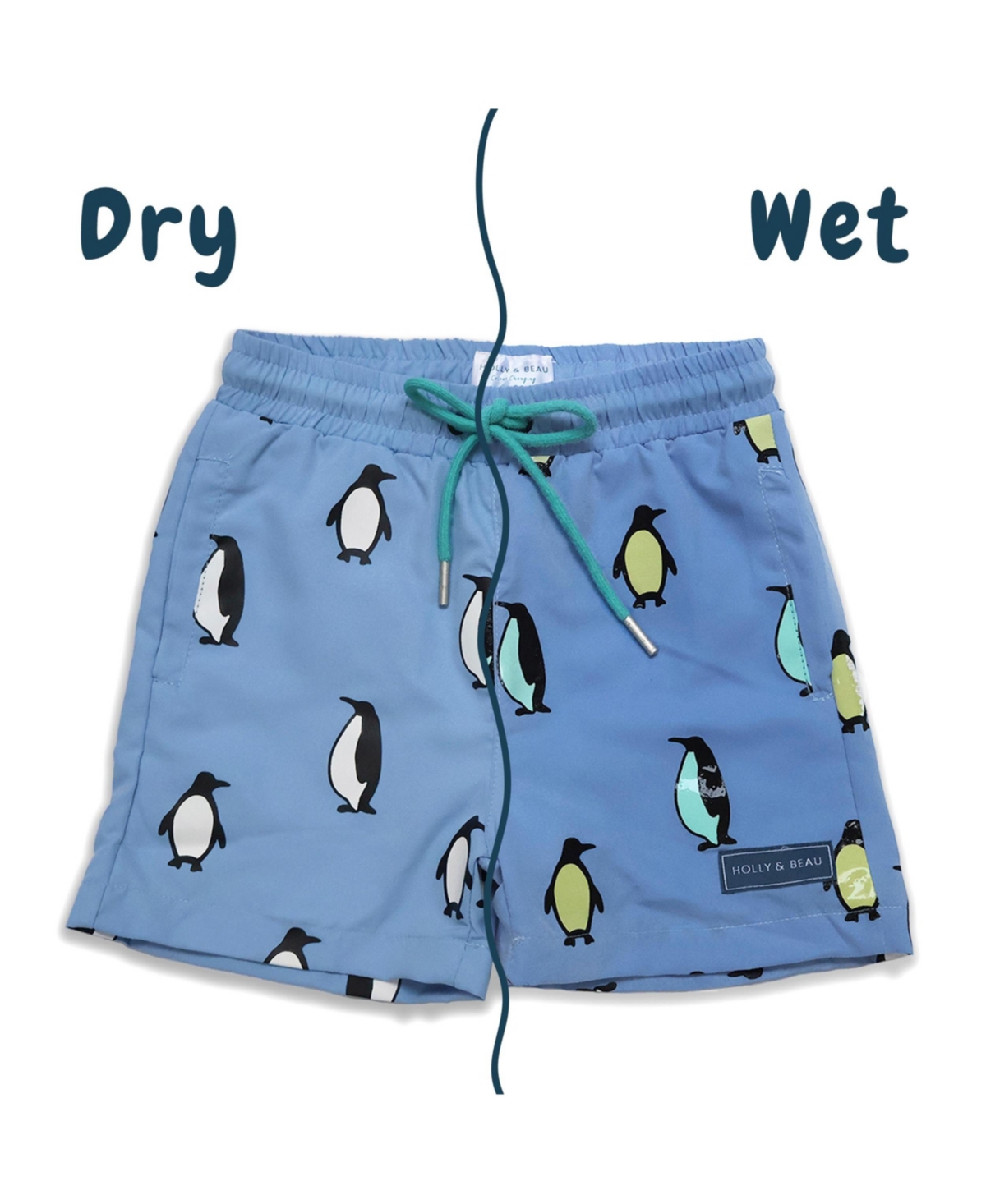 Holly and Beau Boys Color Changing Swim Trunks
