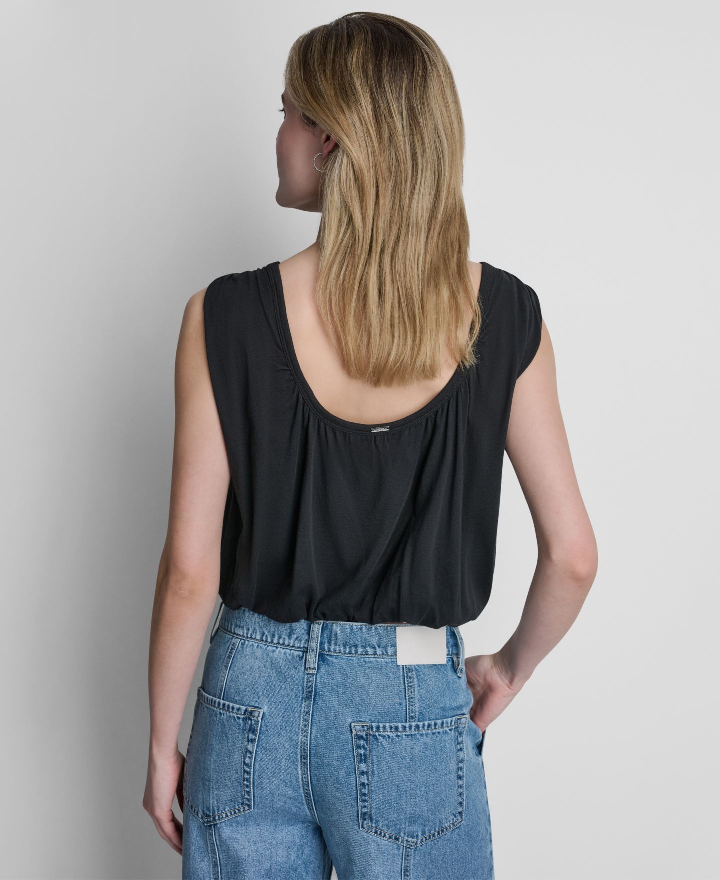 Женский топ DKNY Jeans Sleeveless Bubble, цвет: Чёрный — фото 2