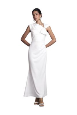 Women's Bow Detail Crepe Wedding Dress