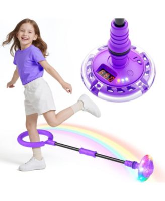 Skip Ball Toy for Girls Ages 6-10,Girl Birthday Gifts,3 Fun Modes,Flashing Light-Up Wheel,LED Digital Counter Girl Birthday Gifts