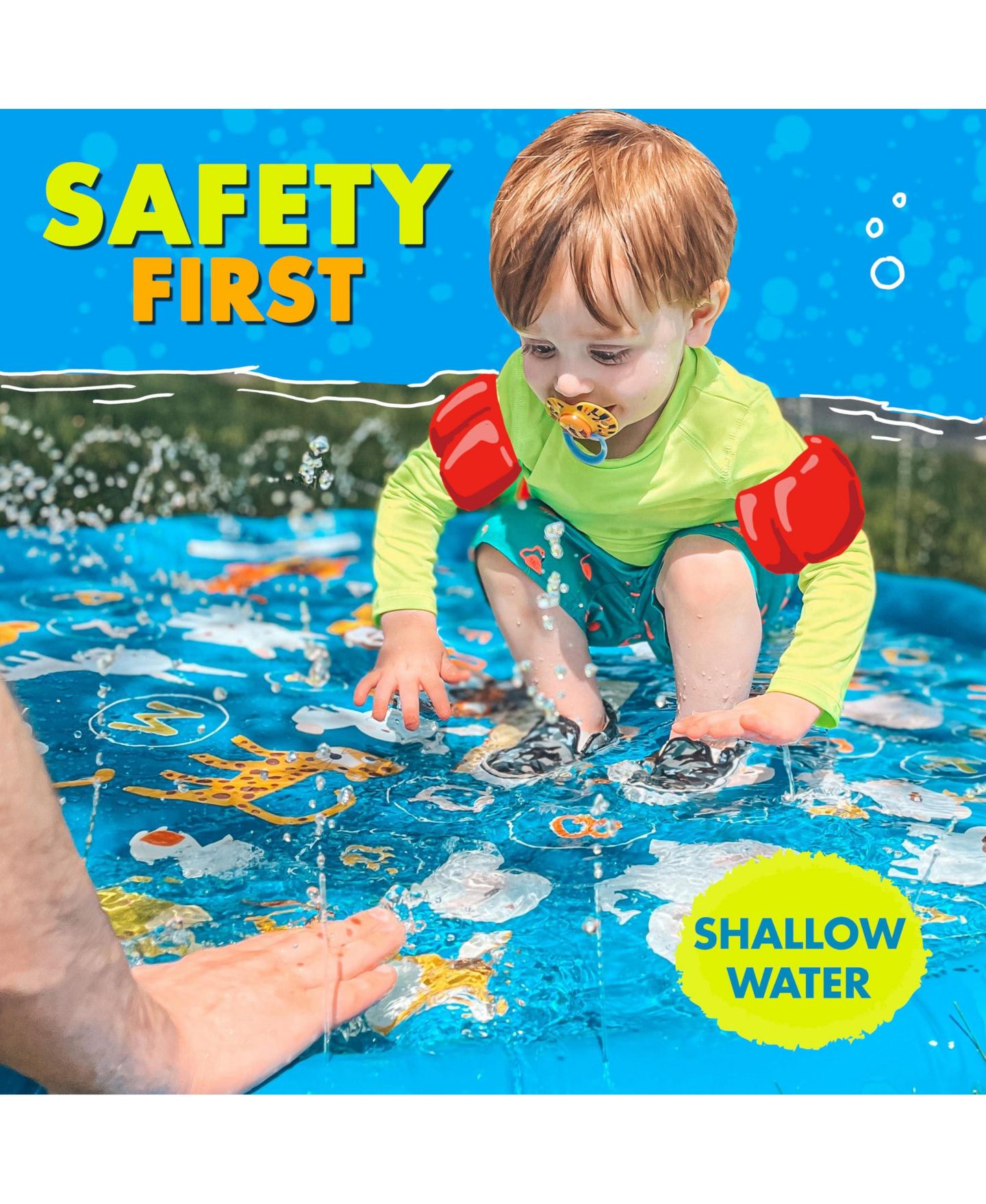 Детская игрушка GNUADZ Inflatable Educational Splash Pad with Fountain Sprinklers, от 1 года, цвет: From A To Z — фото 4