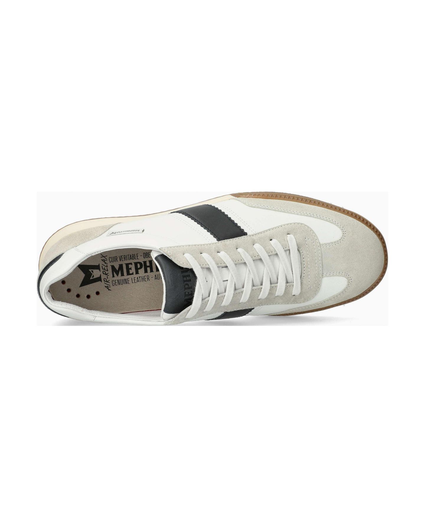 Мужские кроссовки Mephisto Elyo Stone Suede and Leather, цвет: Серо-бежевый — фото 2