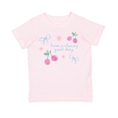 Toddler Girls Cherry Good Day Short Sleeve T-Shirt