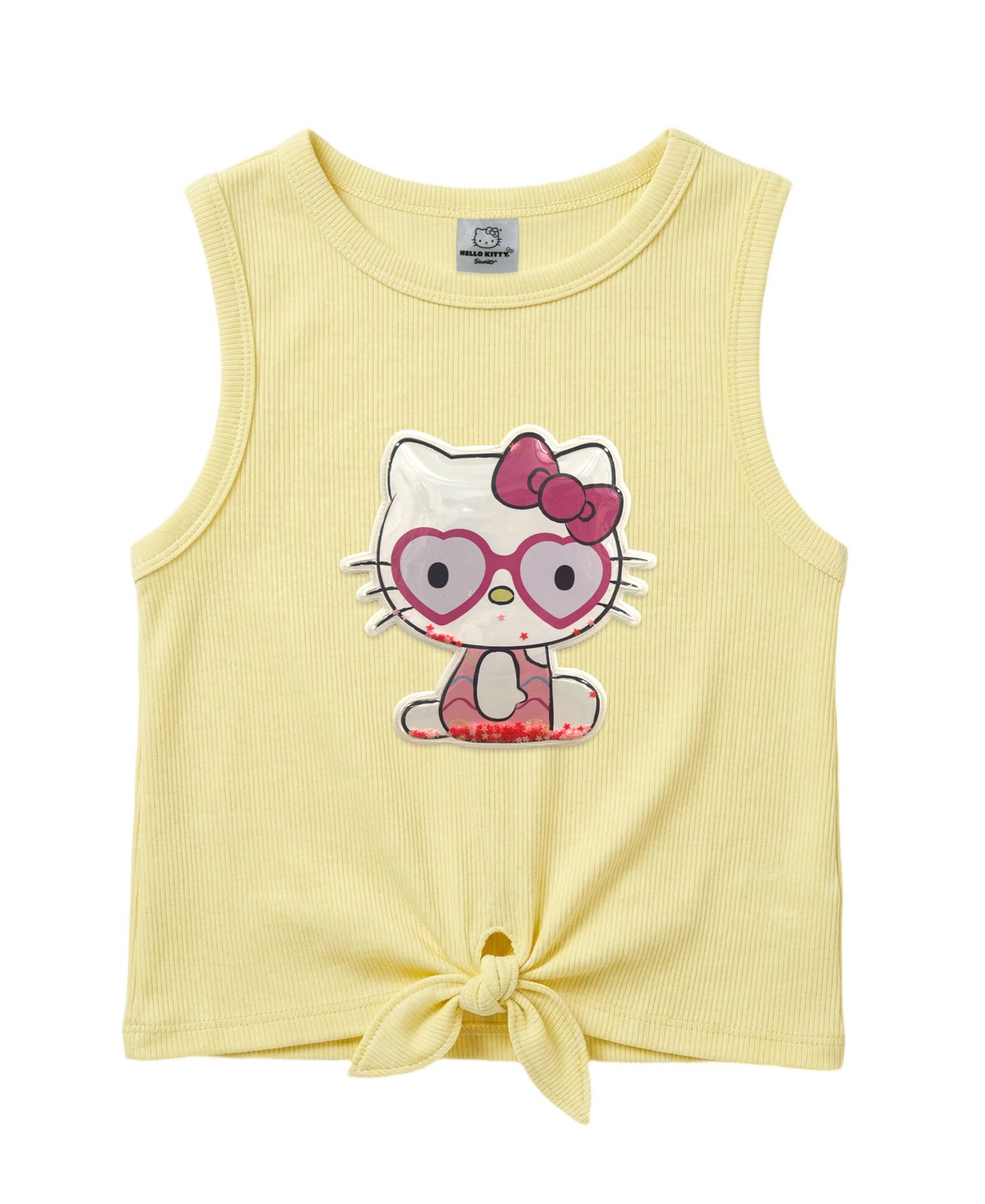 Детский комплект Hello Kitty: майка и шорты, 2T-6X, цвет: Белый / Жёлтый — фото 2