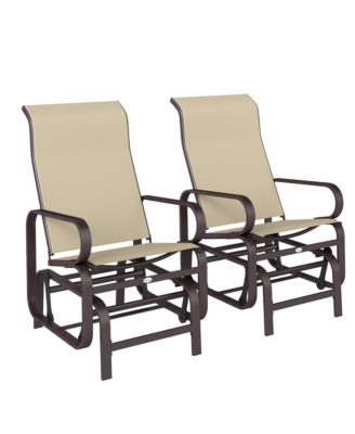 Gliding Lounger Chair Set of 2, Lightweight Construction,