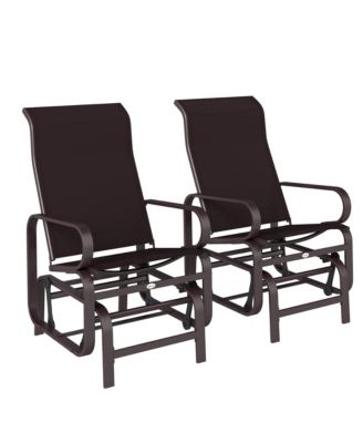 Gliding Lounger Chair Set of 2, Lightweight Construction,