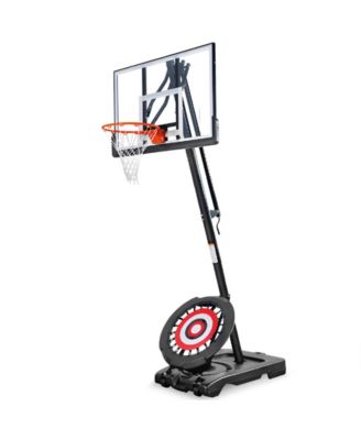 Portable Basketball Hoop, Adjustable Height, 44" Backboard and Rebounder