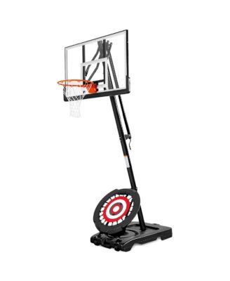 Portable Basketball Hoop, Adjustable Height, 54" Backboard and Rebounder