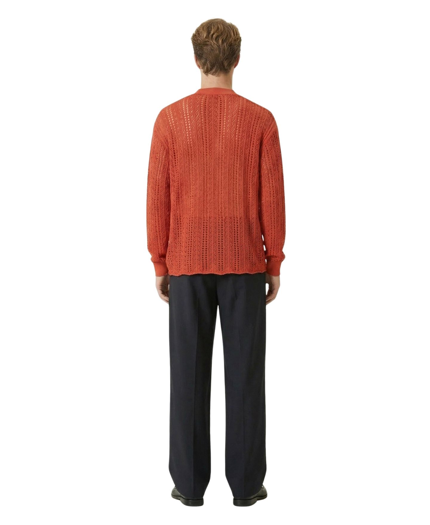 Мужской кардиган Modenaire Open-Knit Button-Front Textured — фото 2