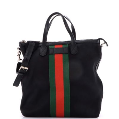 Medium Web Zip Tote Techno Canvas