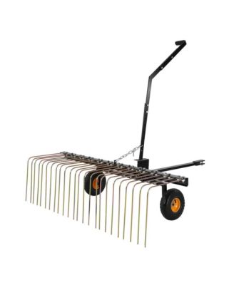 60 in Tow Behind Dethatcher with 24 Steel Tines for ATV Mower