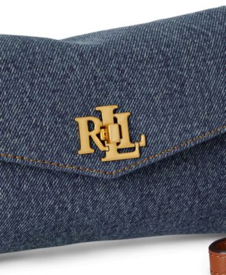 Lauren Ralph Lauren Denim Mini Crossbody Handbag - Macy's