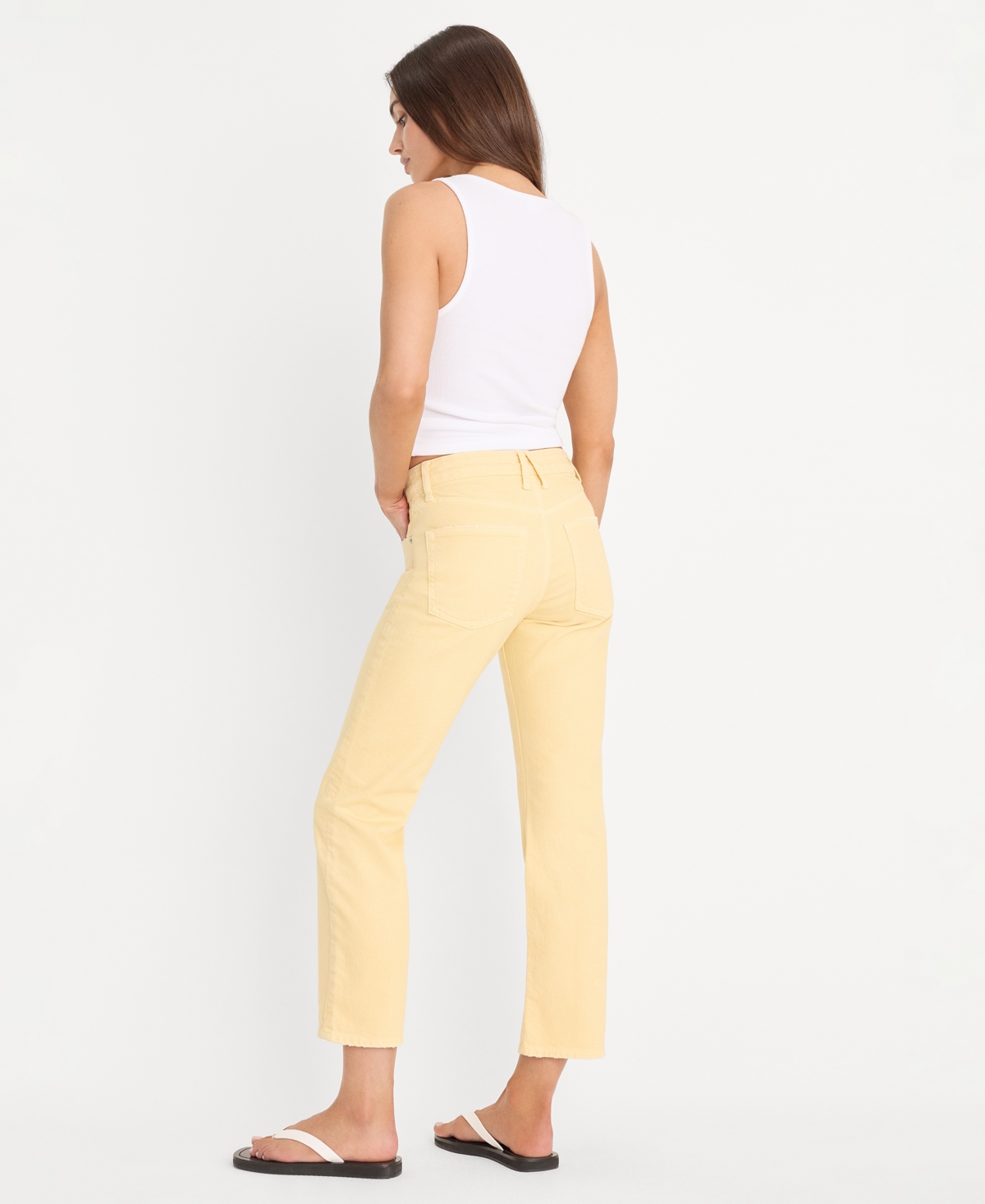 Good American Women's Vintage-Inspired Mid-Rise Straight Pants