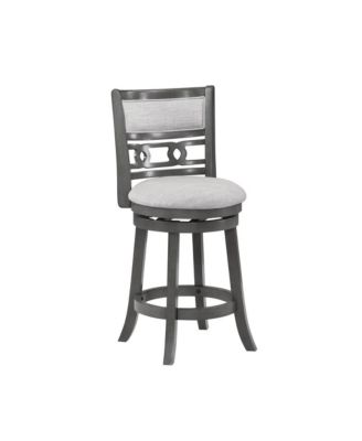 Gia 24" Solid Wood Swivel Counter Stool with Fabric Seat
