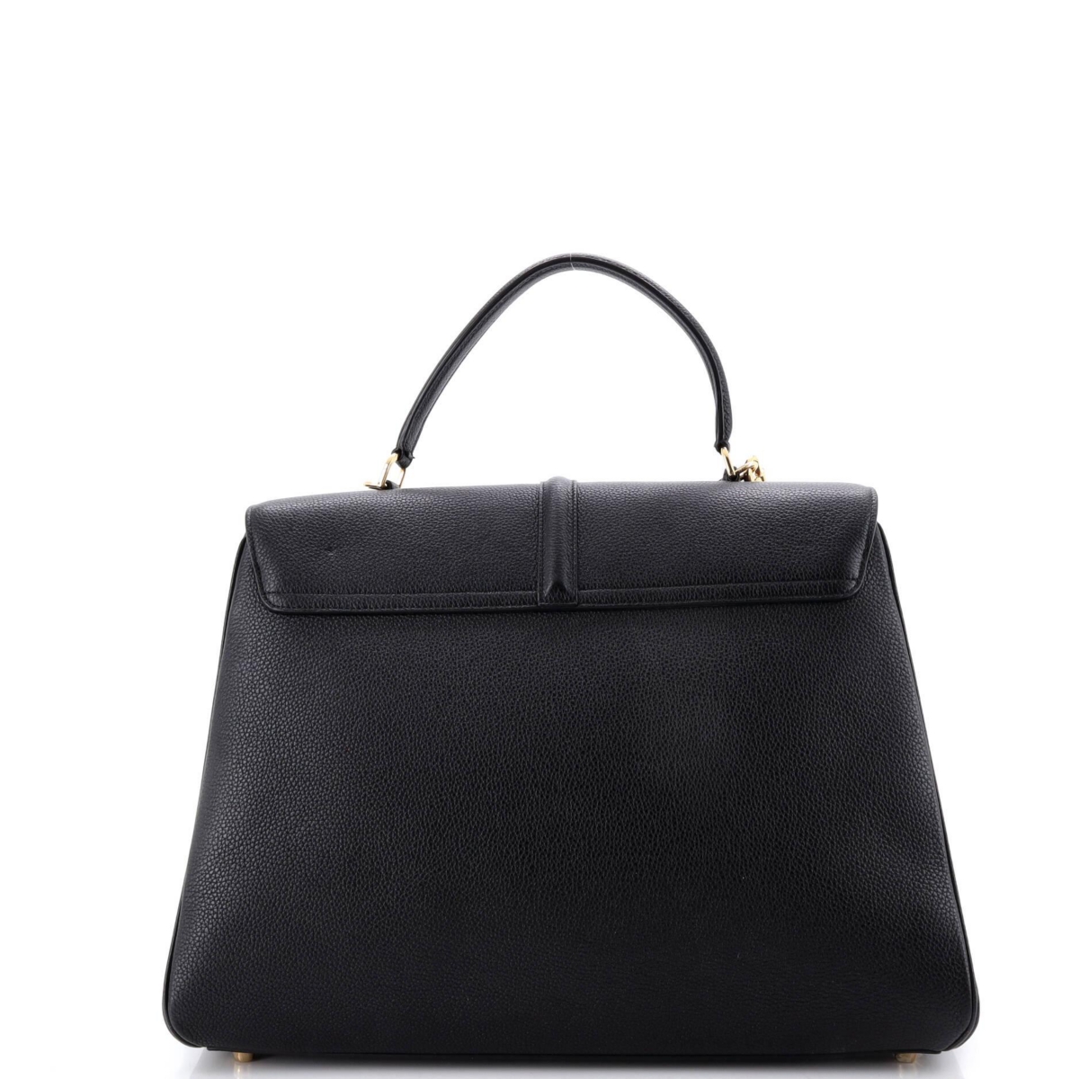Pre-Owned Celine Medium 16 Top Handle Bag Grained Calfskin