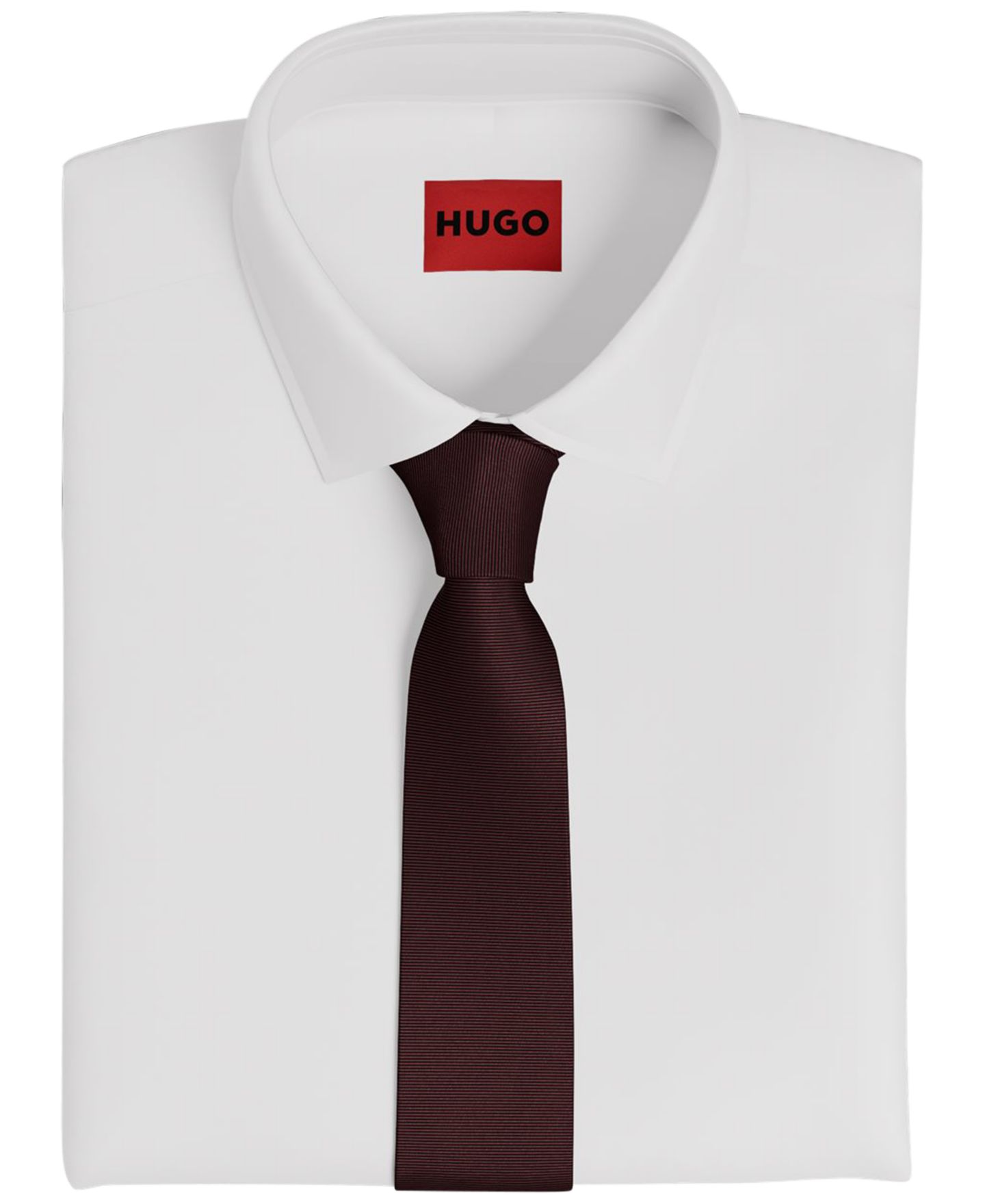 Мужской галстук Hugo Boss Skinny Tie, цвет: Коричневый — фото 3