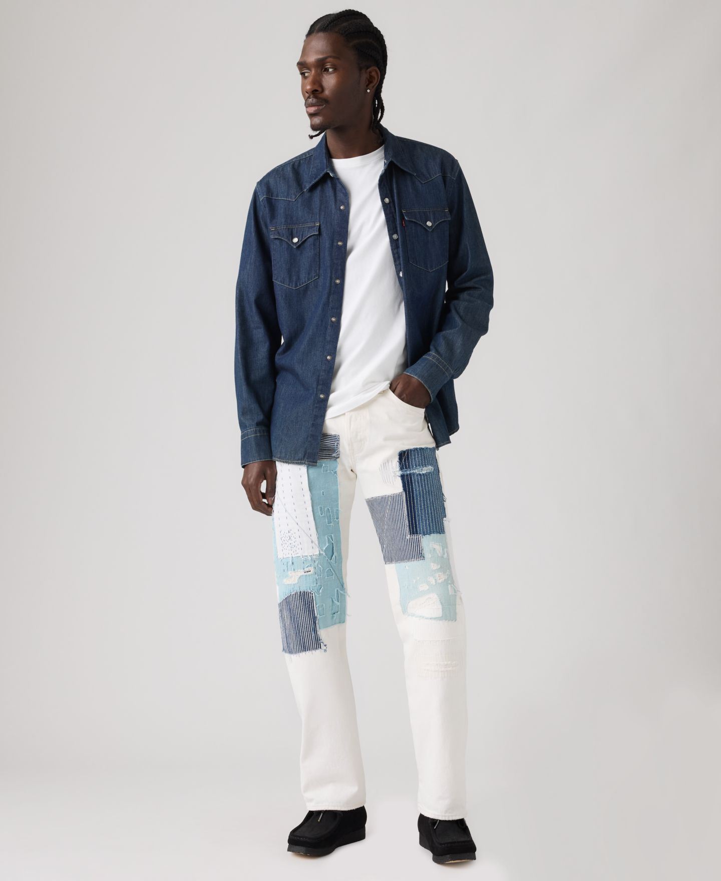 Мужские джинсы Levi's Premium 501™ Regular-Fit, цвет: Crystal Tear Patch — фото 2