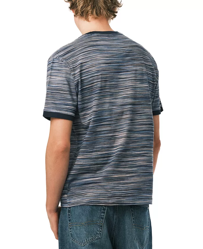 Men's Horizontal Stripe Pattern T-Shirt - thumbnail 4
