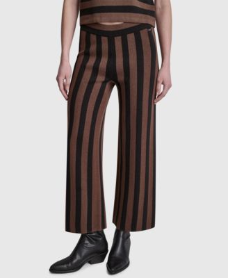 Women's Pull-On Striped Ankle-Length Pants